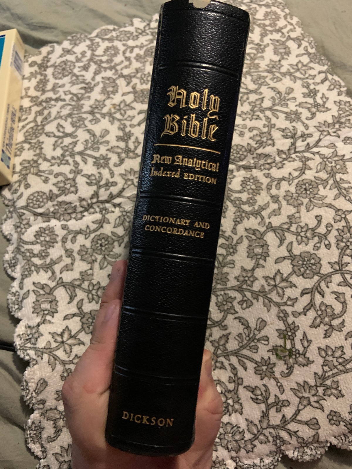 Holy Bible New Analytical Indexed Edition Dickson KJV Black MOROCCO Leather 1950