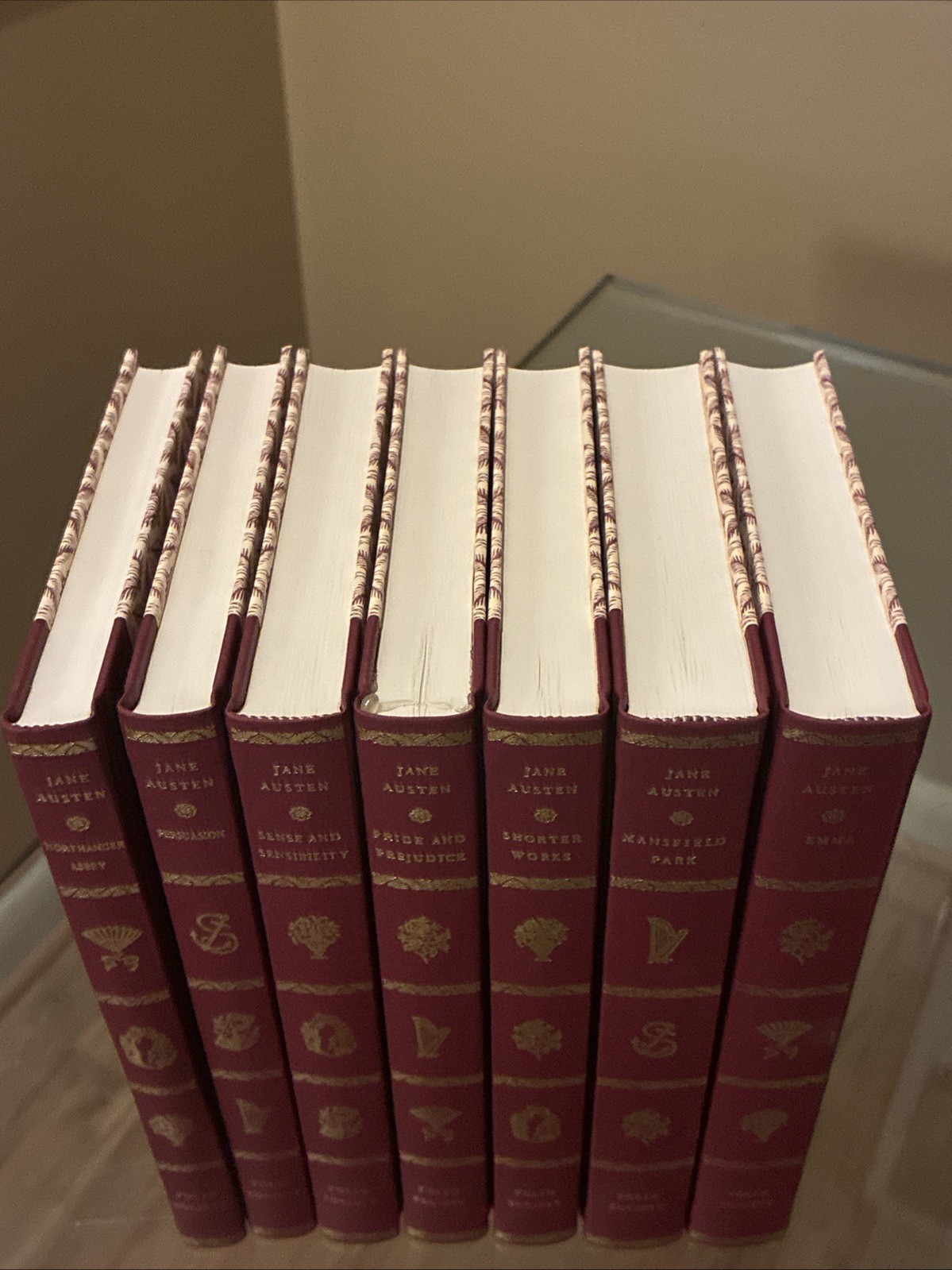 Jane Austen Folio Society Red Hardcover Set 7 Novels – Complete & Pristine 1975