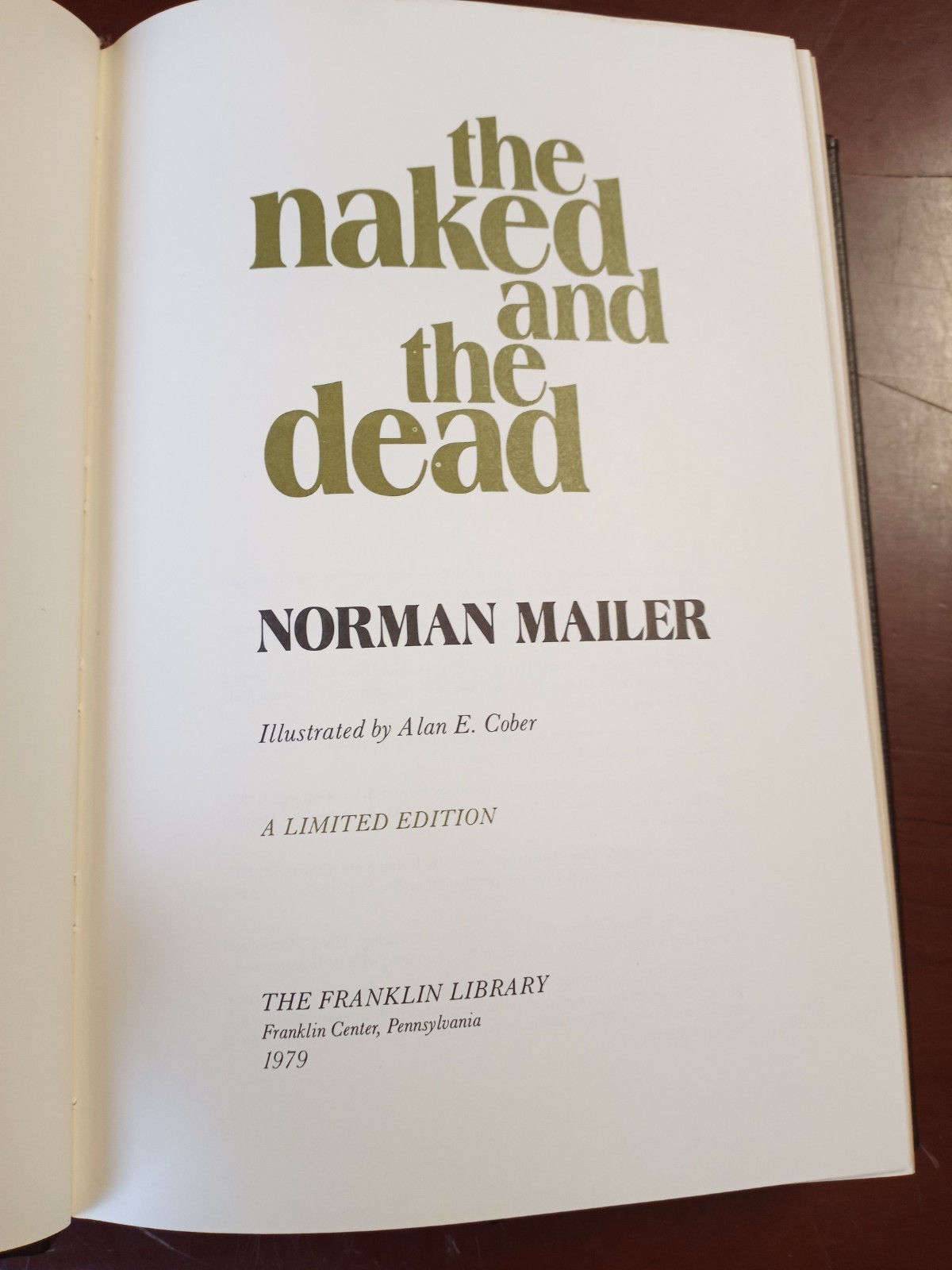 Franklin Library The Naked and the Dead By Norman Mailer Signed Limited Ed. 1979