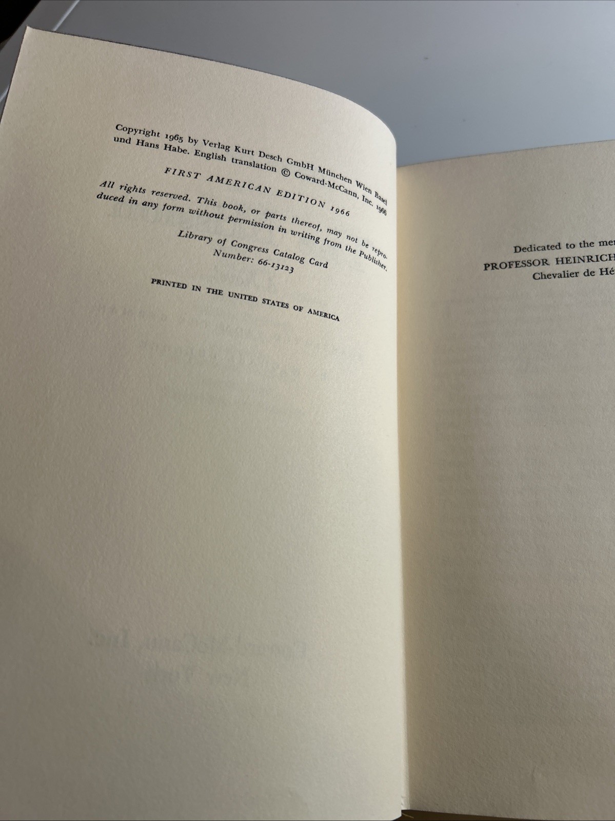 The Mission by Hans Habe First Edition 1966 HCDJ 2922