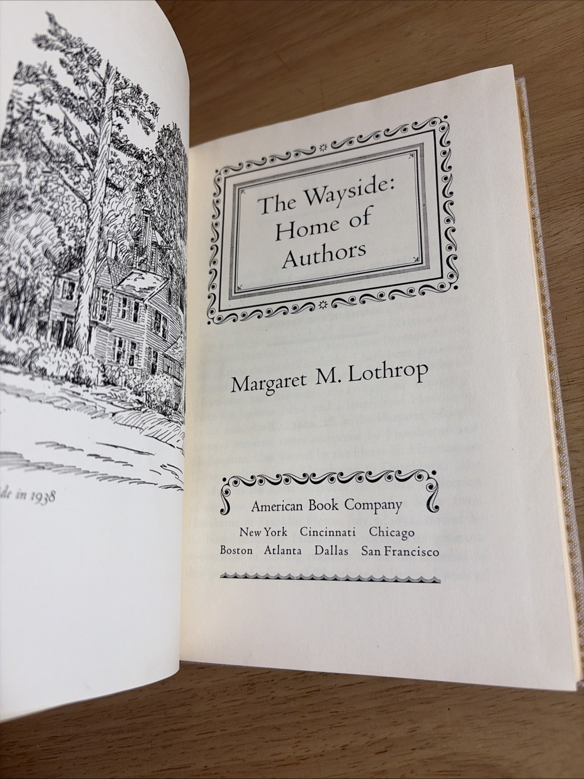 SIGNED! The Wayside: Home of Authors Margaret Lothrop 1940 Illus. 1st Edition