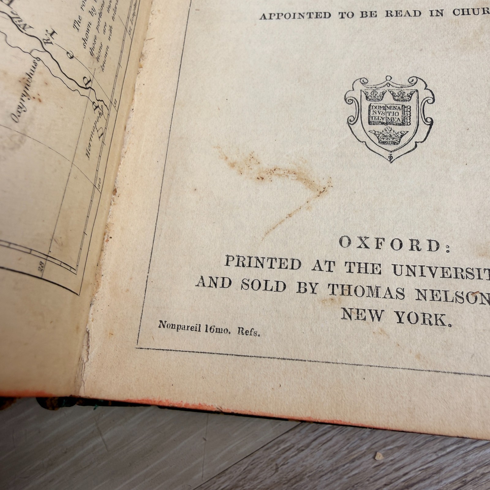 1875-1885 Oxford KJV Holy Bible Nonpareil 16mo Leather – Thomas Nelson & Sons NY