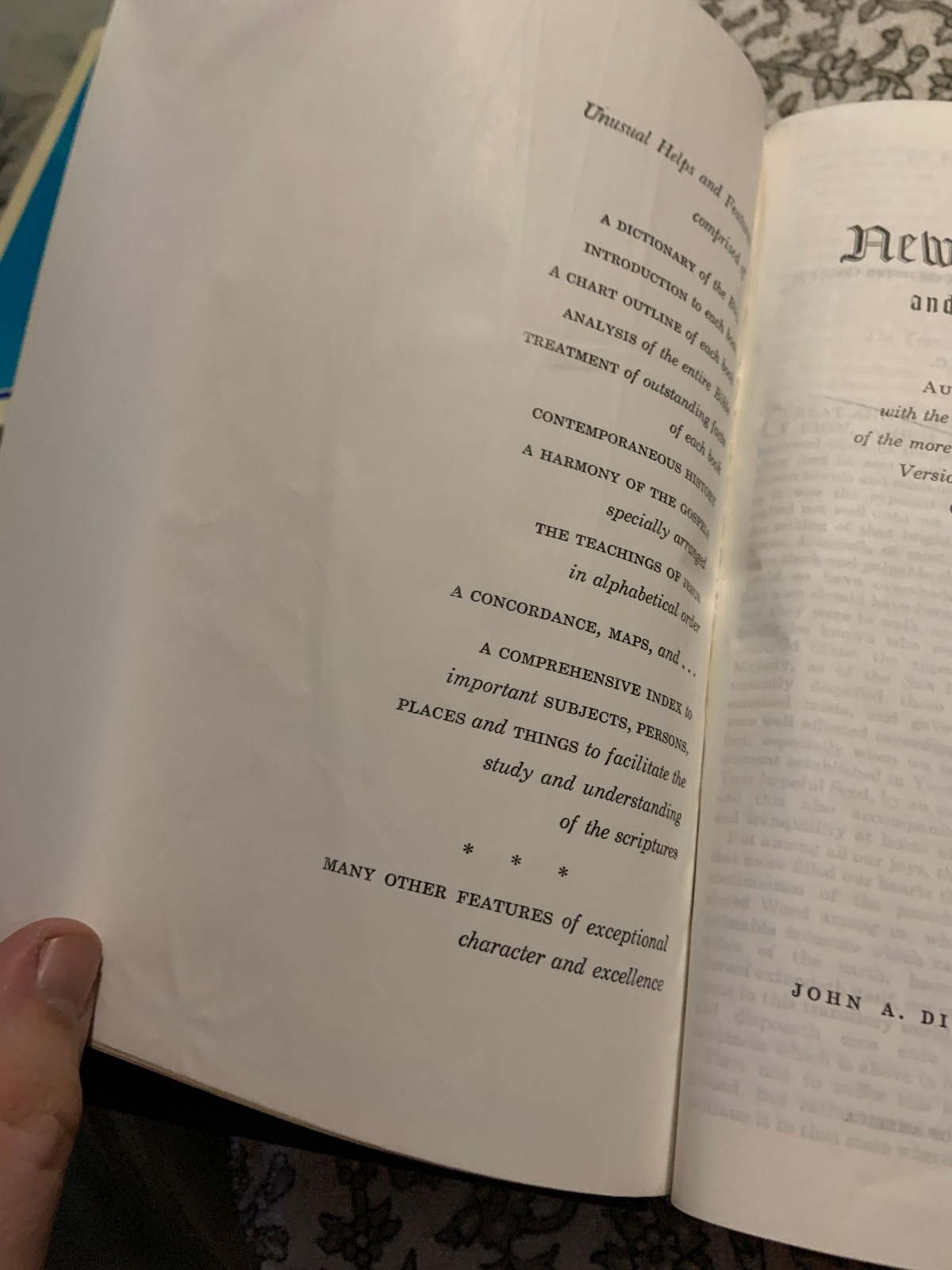 Holy Bible New Analytical Indexed Edition Dickson KJV Black MOROCCO Leather 1950
