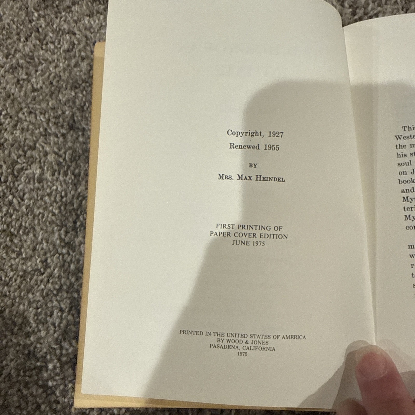 Teachings of an Initiate Max Heindel, 1975 1st paperback edition, Excellent!