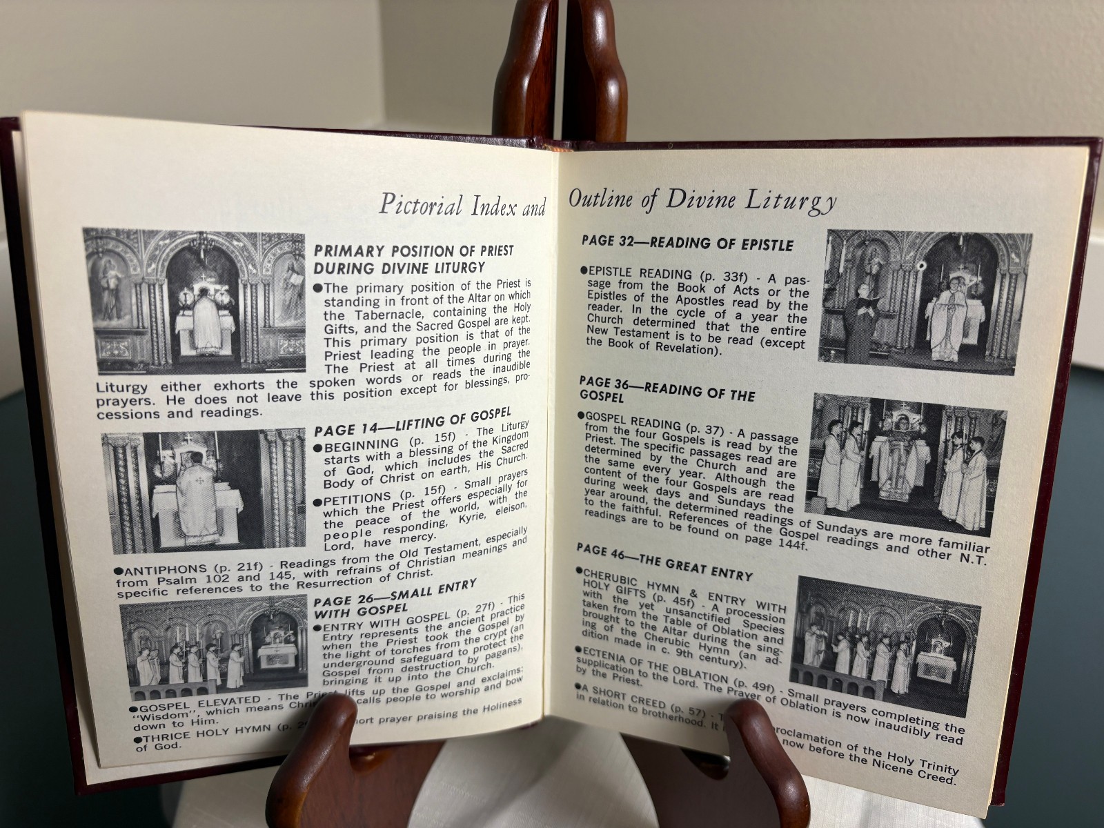 The Divine Liturgy Of St. John Chrysostom 1966 Greek Orthodox Hardcover Book