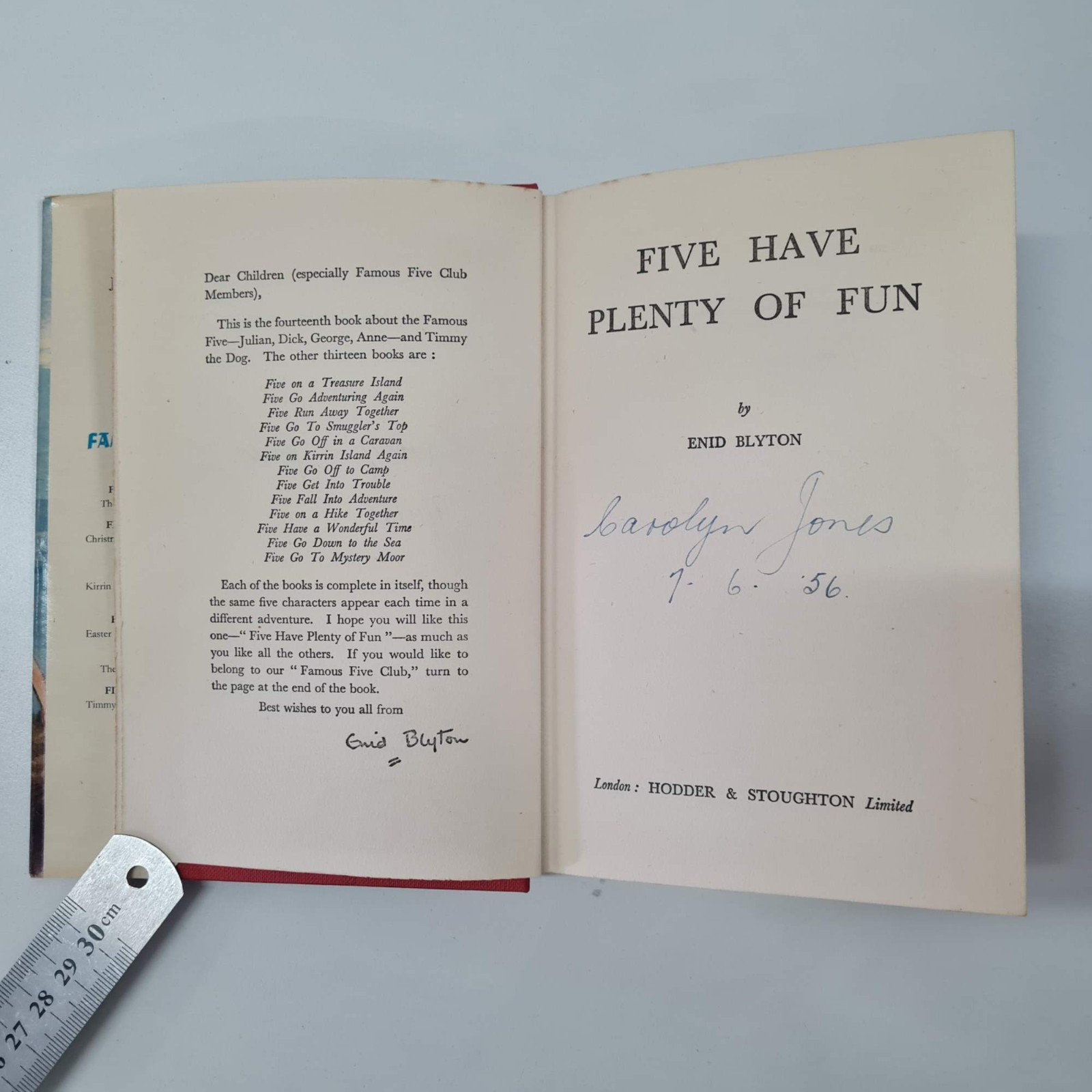 Five Have Plenty of Fun by Enid Blyton HCDJ 1955 1st Edition THE FAMOUS FIVE