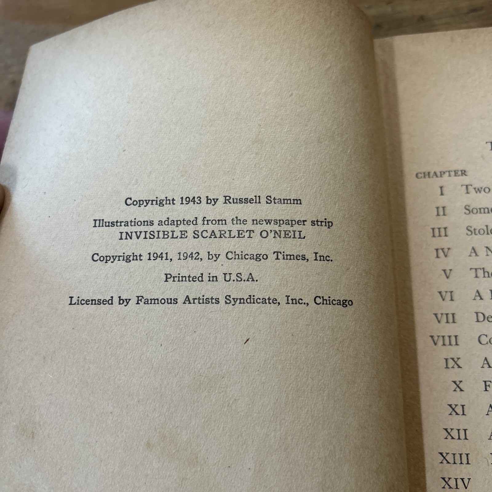 Invisible Scarlet O’Neill(1943) Russell Stamm-adapted from comic/Woman Superhero