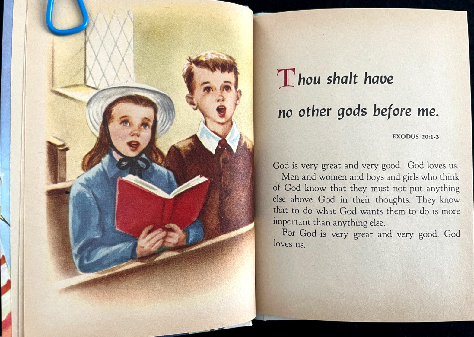 THE TEN COMMANDMENTS ~ vintage children’s Rand McNally Elf & Elf Junior Book Set