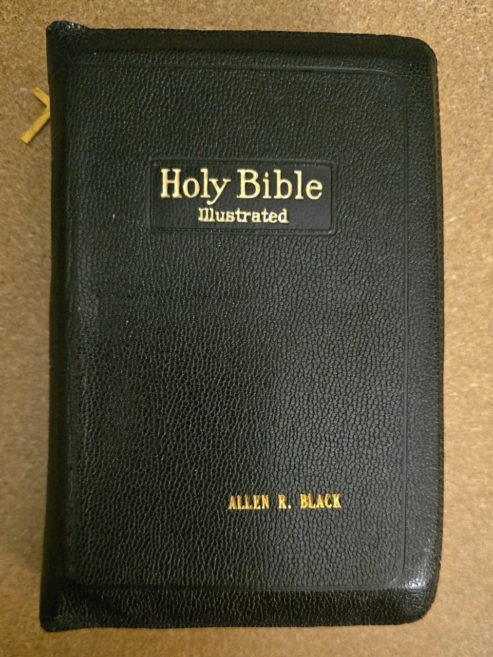 Holman Bible Vintage Compact Zipper KJV Black In Original Box 5200Z Illustrated