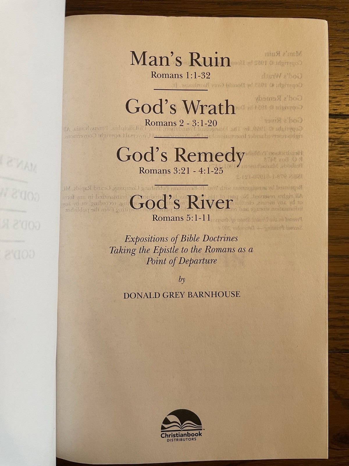 Romans: Chapters 1:1-5:11 One Book only. Barnhouse. Hendrickson Publishers 1273
