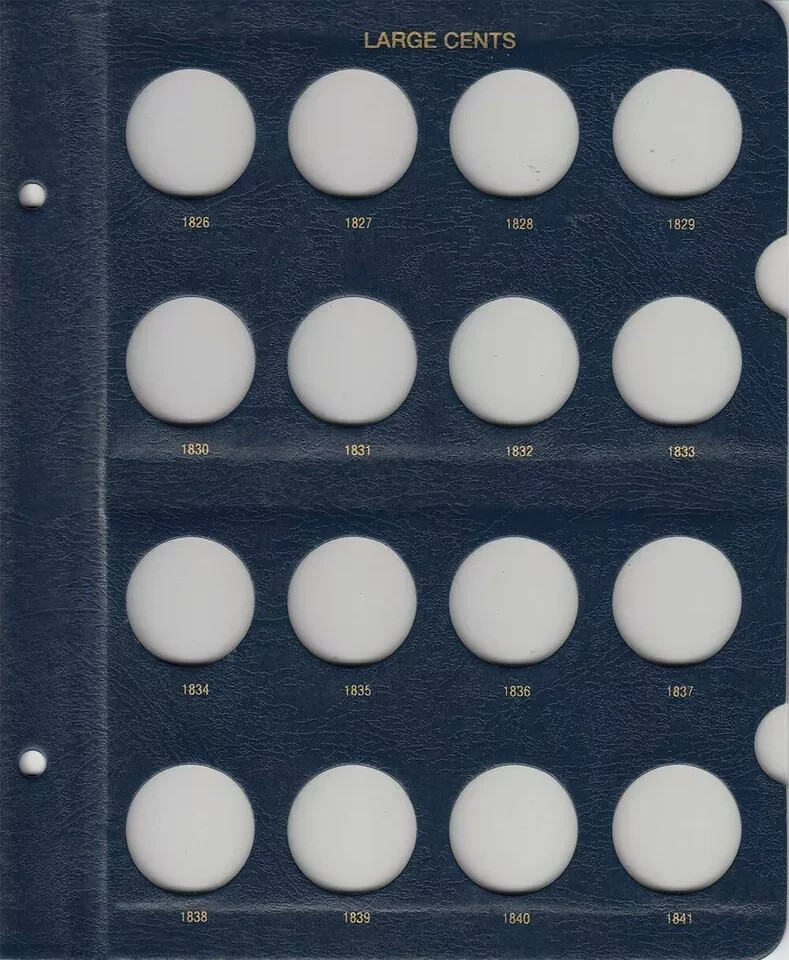 Album For Large Cents 1793-1857 Whitman Classic Coin Album 9110 Free US Shipping
