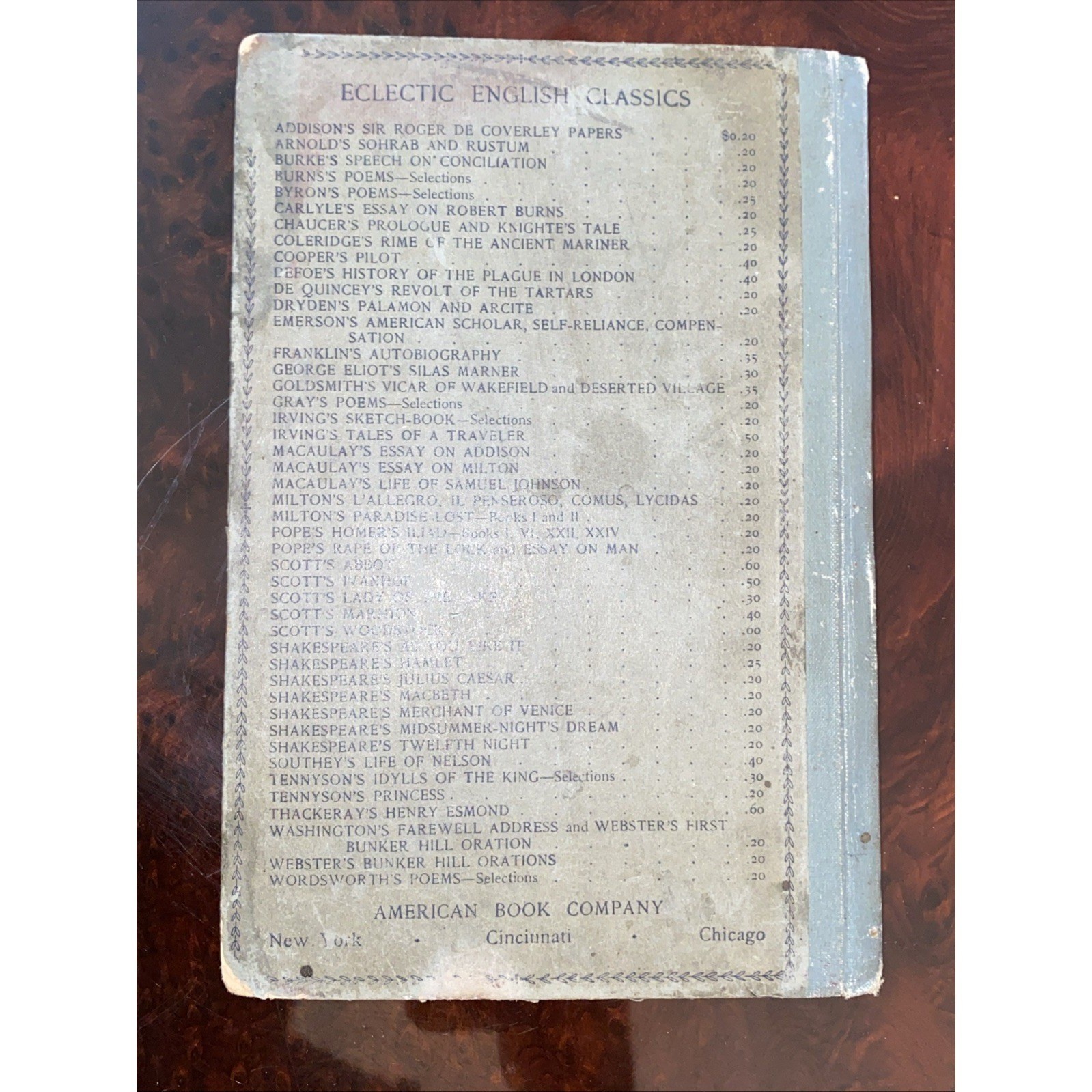 Antique 1893 The Comedy of the Merchant of Venice William Shakespeare HC Book
