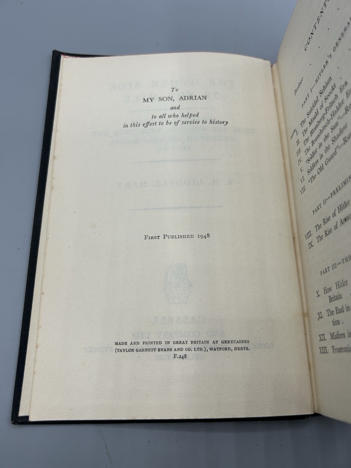 The Other Side Of The Hill By B.H. Liddell Hart 1948 First Edition Hardcover