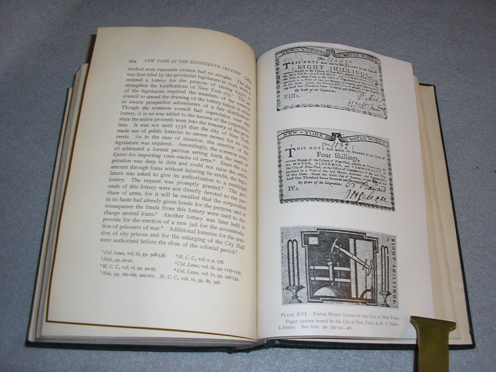 Antique NYC History Book New York City as an 18th Century Municipality 1917