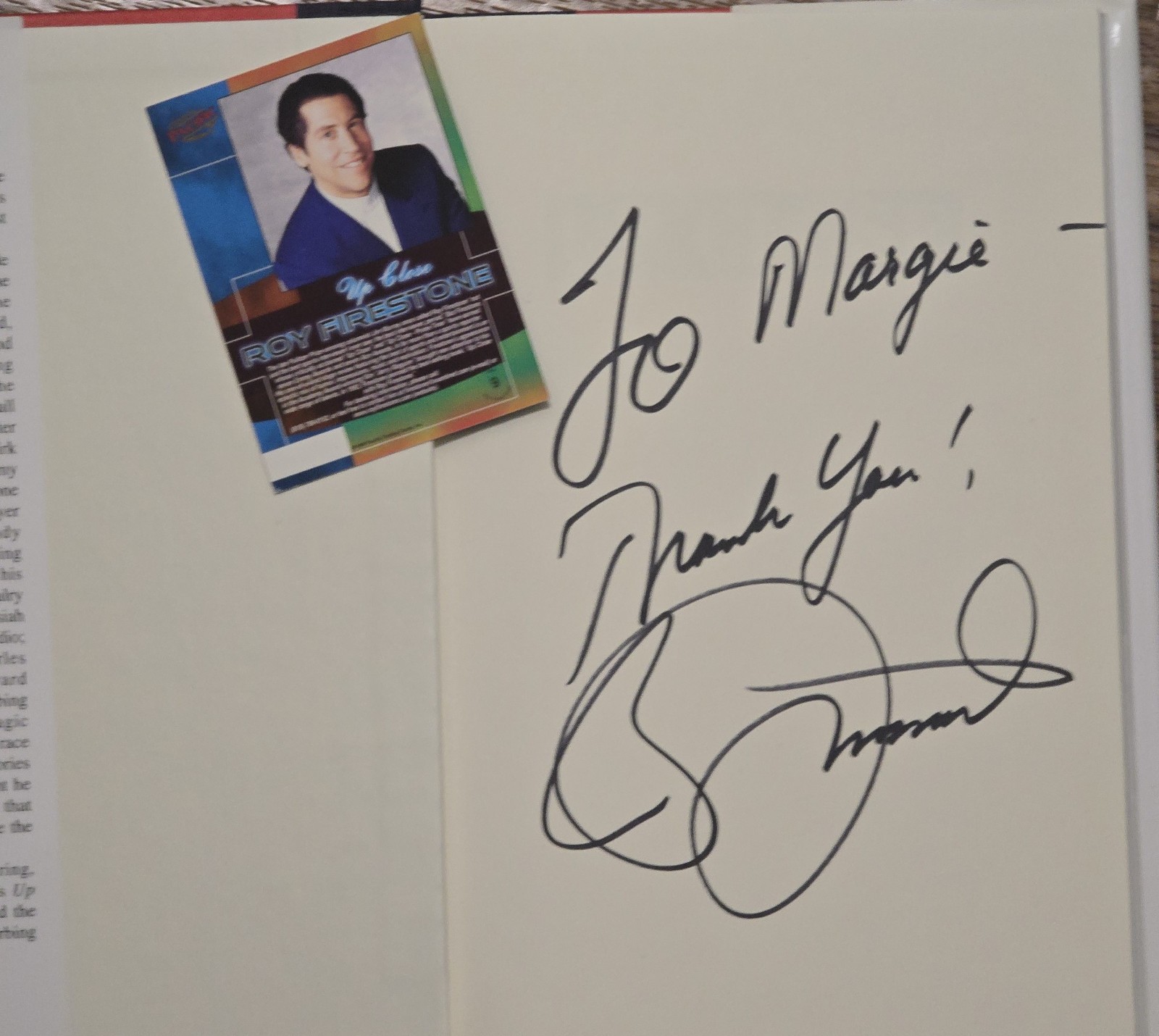 UP CLOSE Roy Firestone (1993, HC/DJ 1st Edition) SIGNED w trading card
