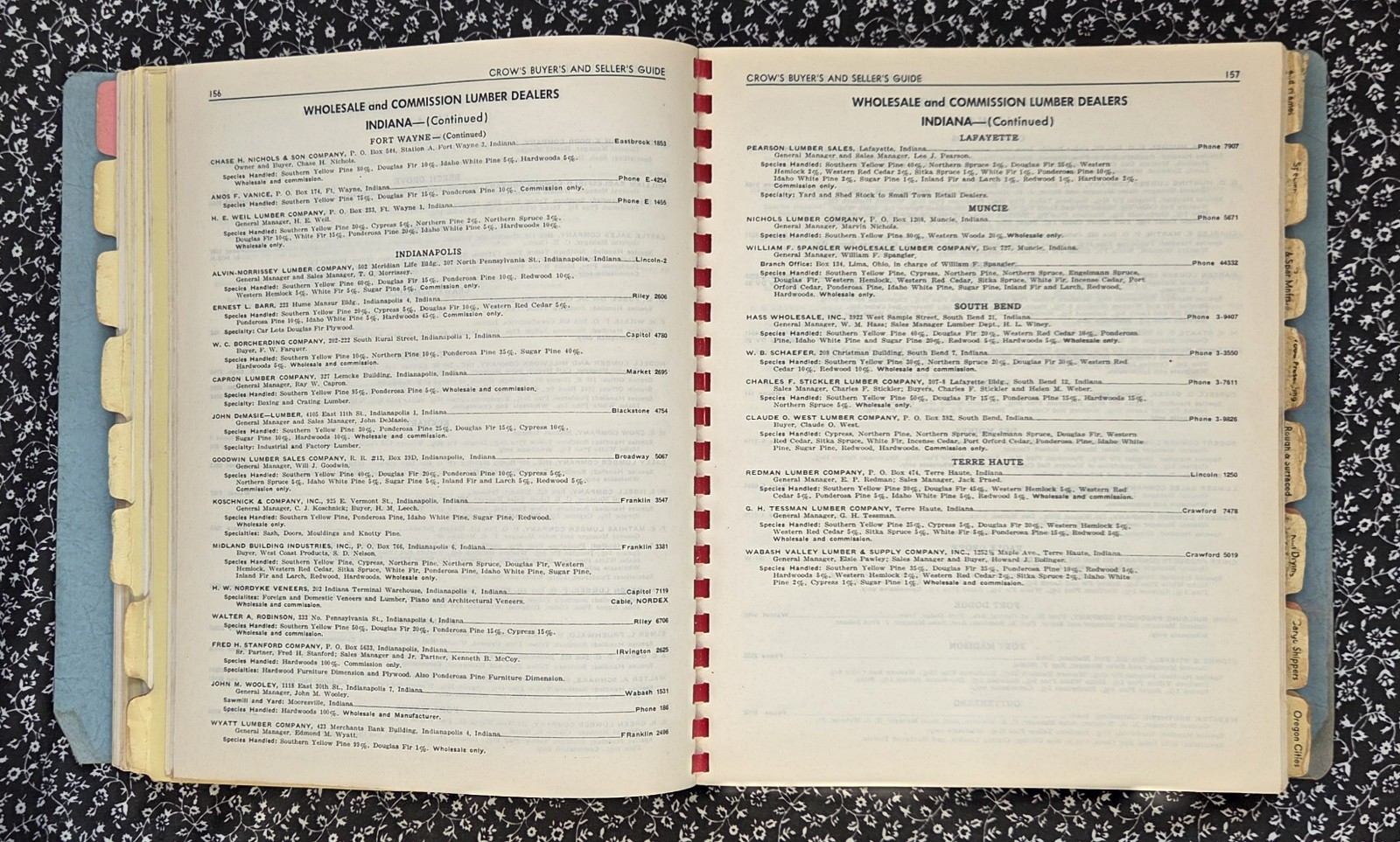 Crow’s Digest Buyer’s and Seller’s Guide, Western Lumber Industry, Portland 1948
