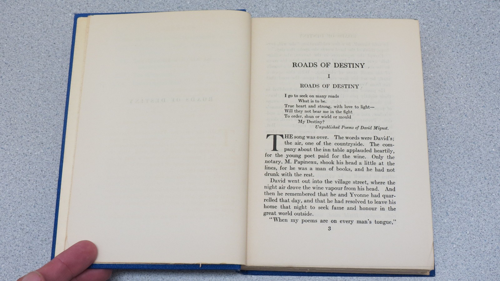 Vintage lot of 3 hardcover books by O. Henry – blue gold antique decor staging