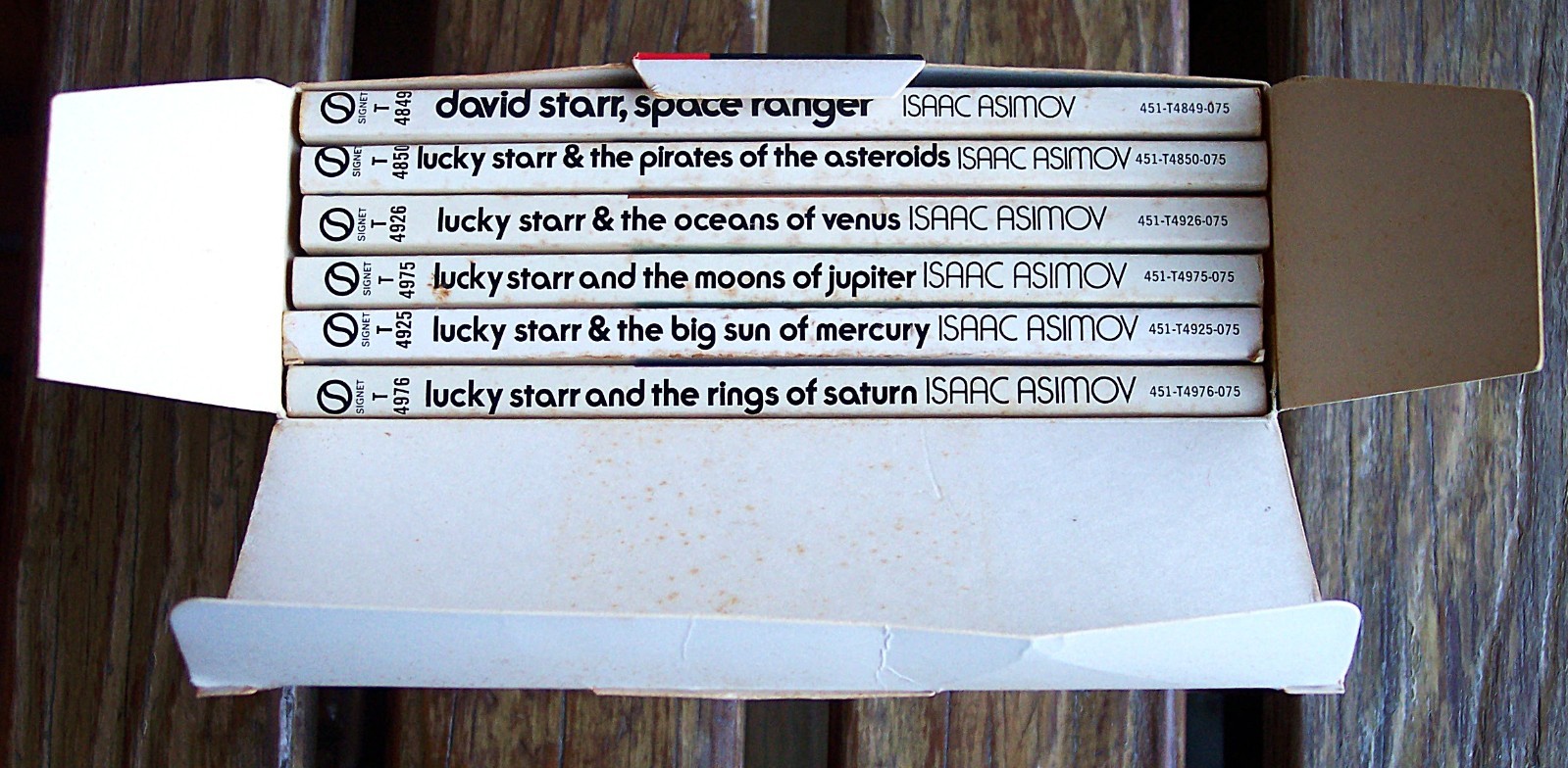 LUCKY STARR 6 Book Boxed Set Isaac Asimov as Paul French 1970s Sci-Fi