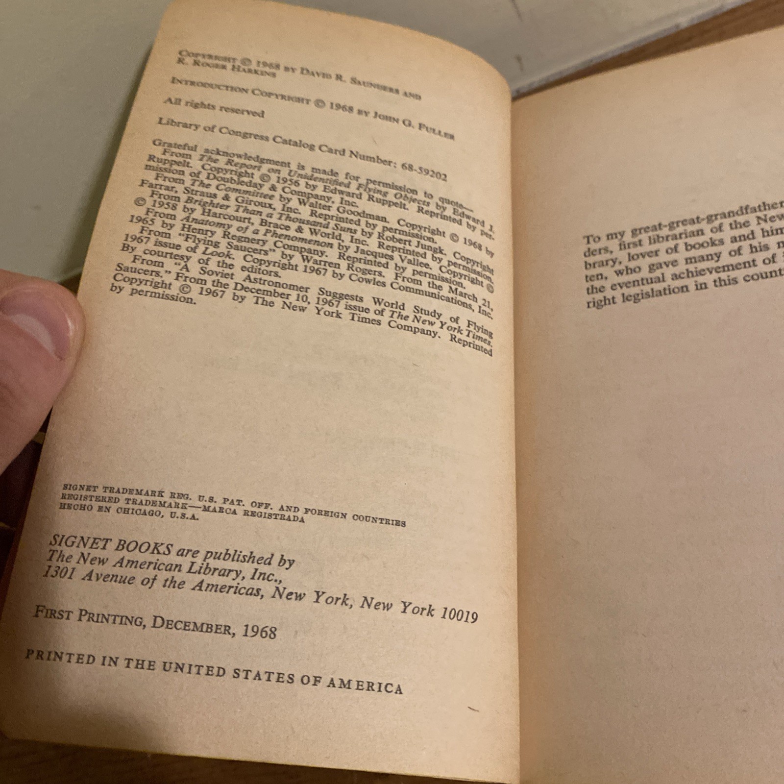 UFOs? YES! Where The Condon Comittee Went Wrong – David Saunders 1968 Vintage PB