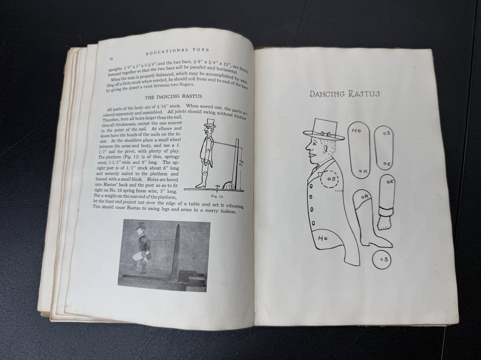 1920 Hardback Book Educational Toys by Louis Peterson Great Illustrations