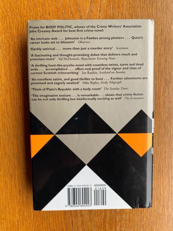 Paul Johnston The Bone Yard 1st UK HC SIGNED Near Fine / Near Fine