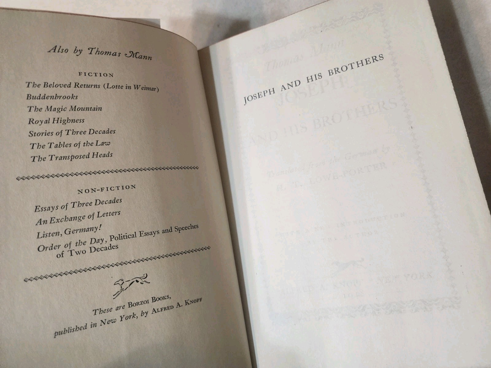 JOSEPH AND HIS BROTHERS Thomas Mann COMPLETE 1st Edition First Print 1948 HCDJ