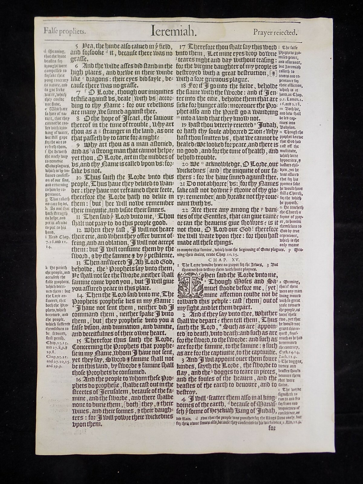 1583 Noblest Geneva Bible Folio- Book of Jeremiah- YOU PICK