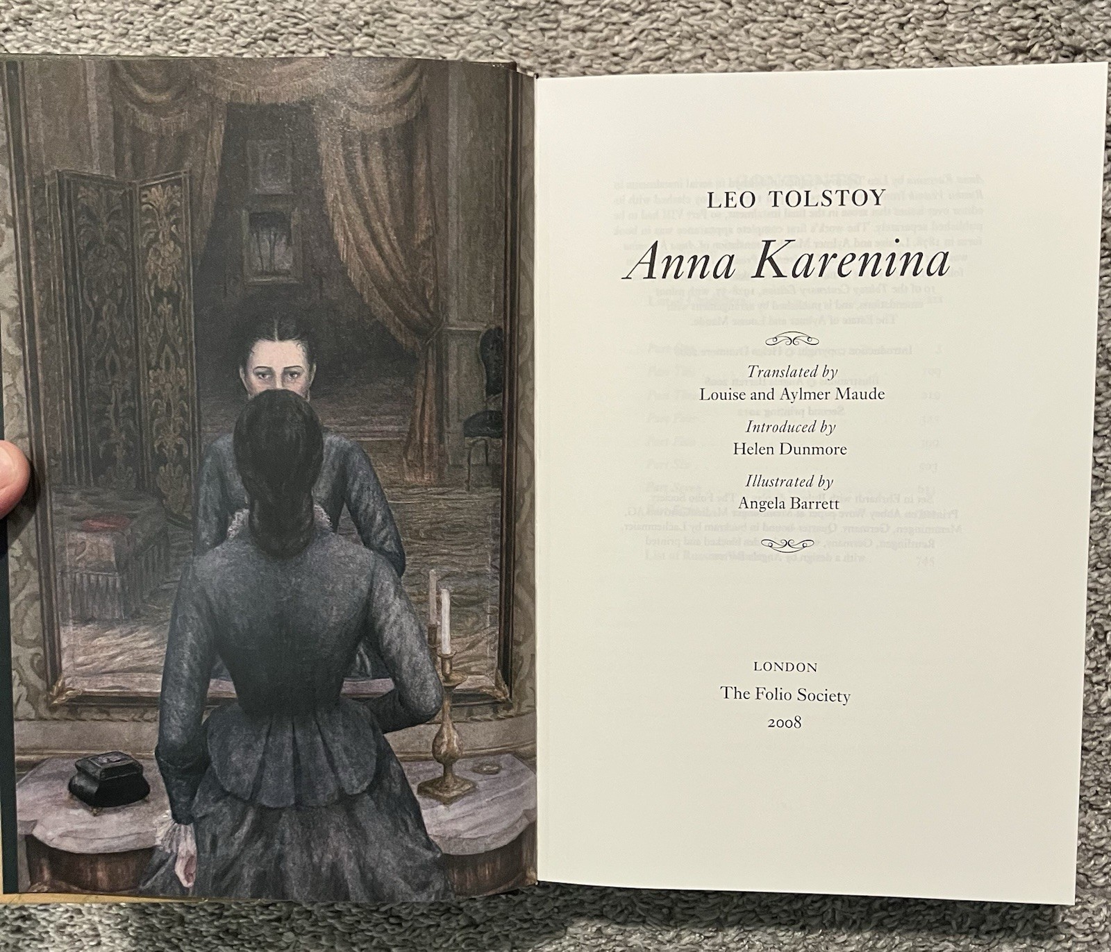 Folio Society Anna Karenina Leo Tolstoy Russian Classic Illustrated Barrett