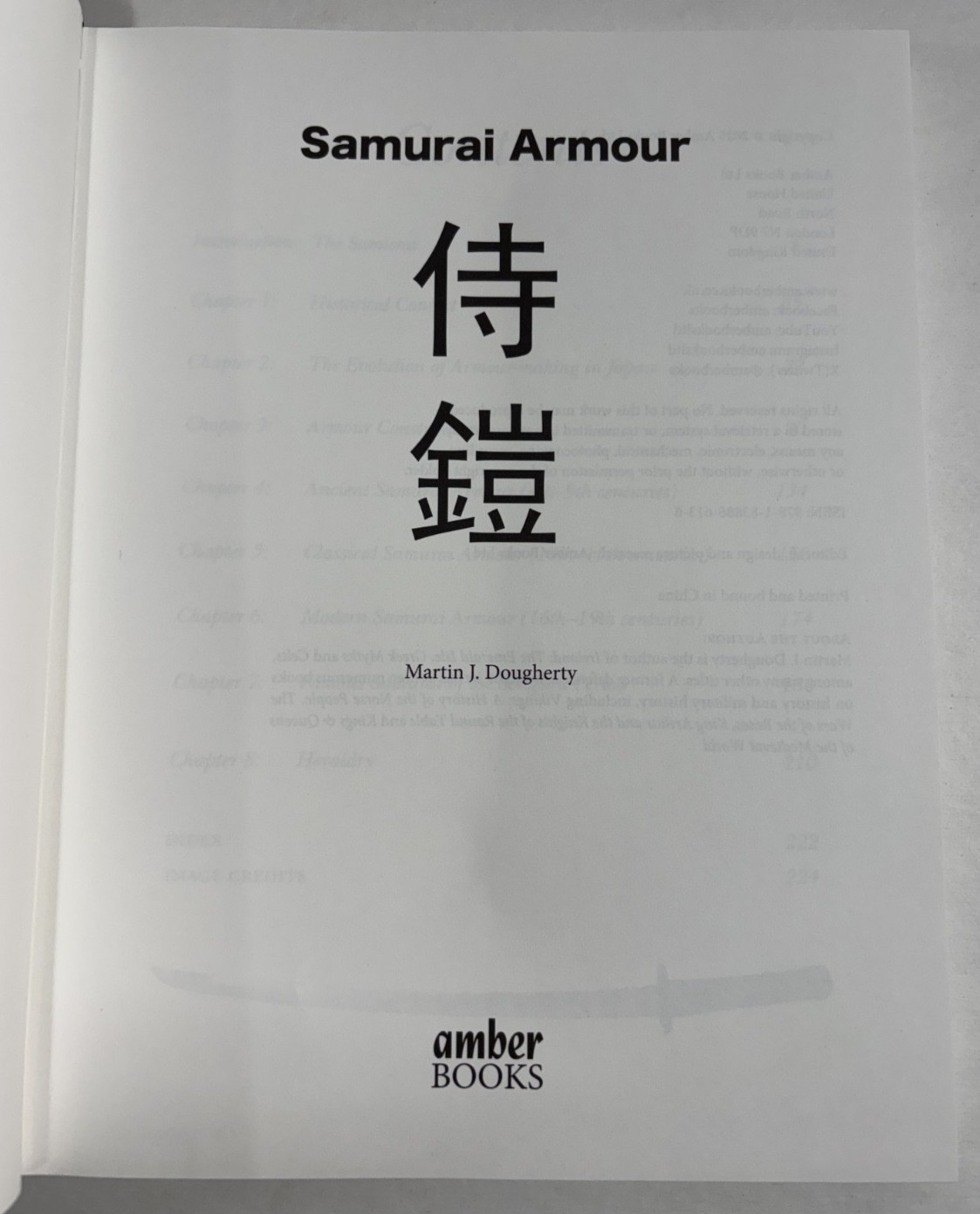 Samurai Armor HC by Martin J Dougherty (2025, Amber Books) Cultures Collection