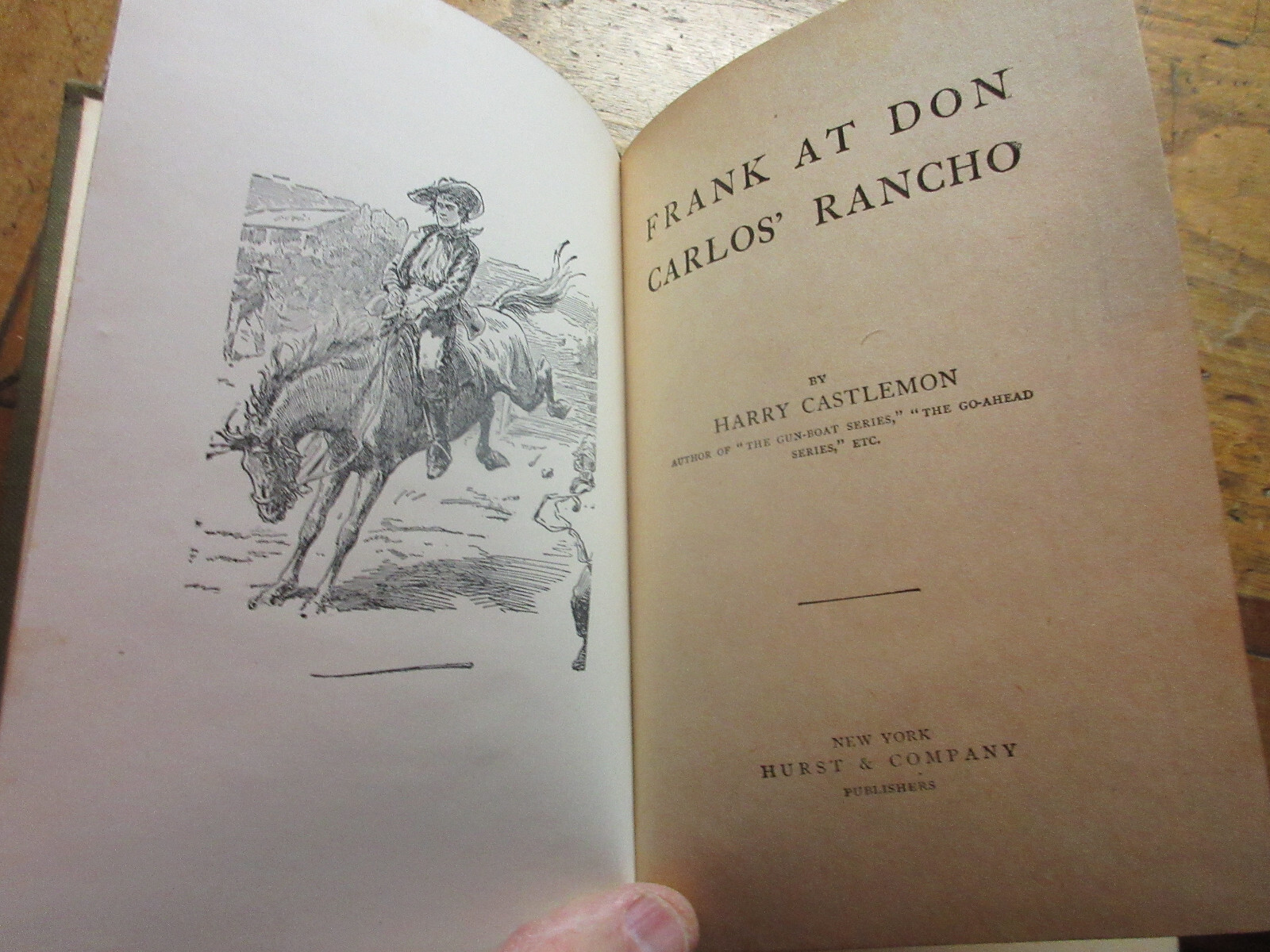Frank At Don Carlos Rancho by Harry Castlemon 1900s Hardcover Book