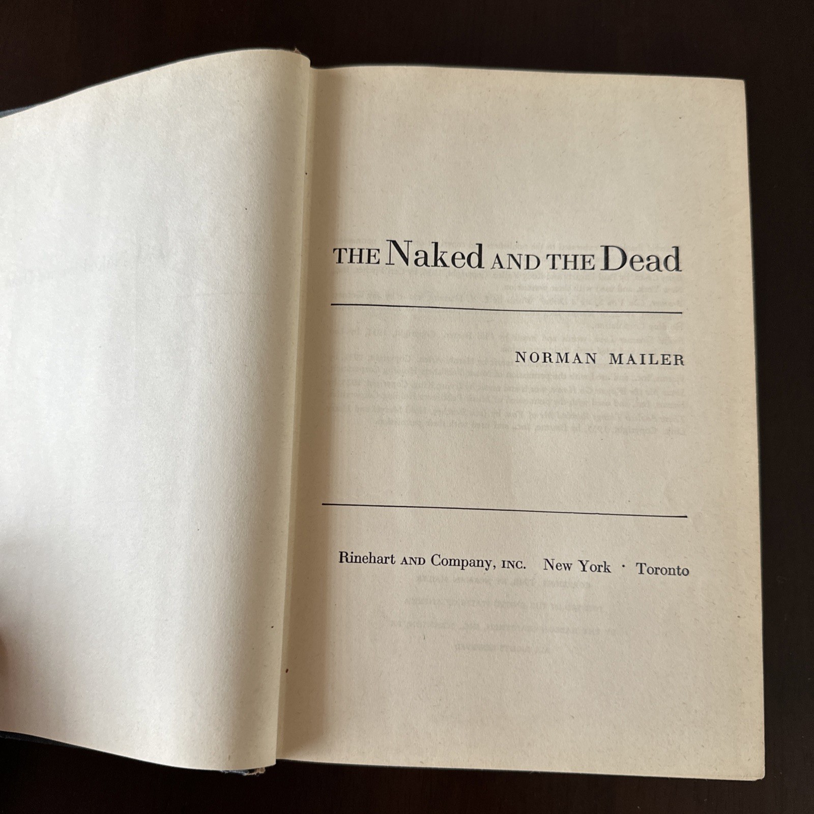 The Naked and the Dead by Norman Mailer 1948 HC
