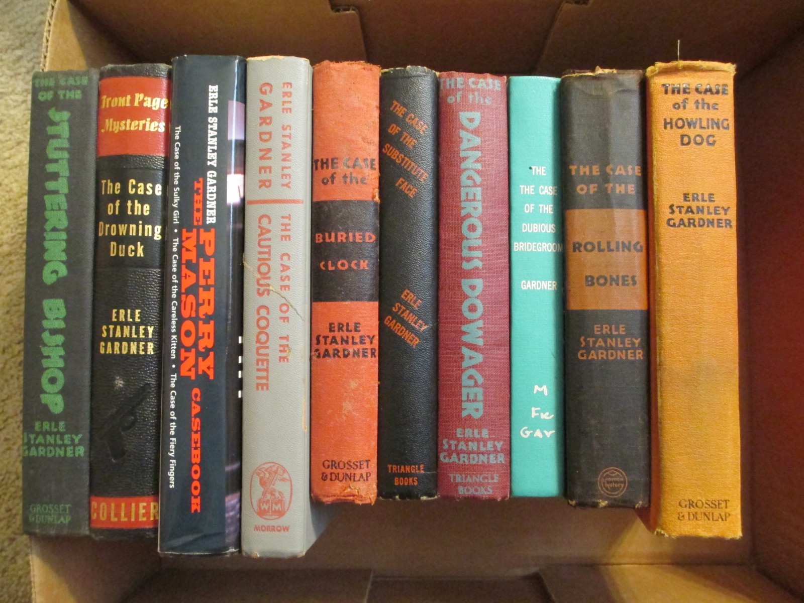Lot of (10) Perry Mason HC Books – 1930s-1940s – Erle Stanley Gardner