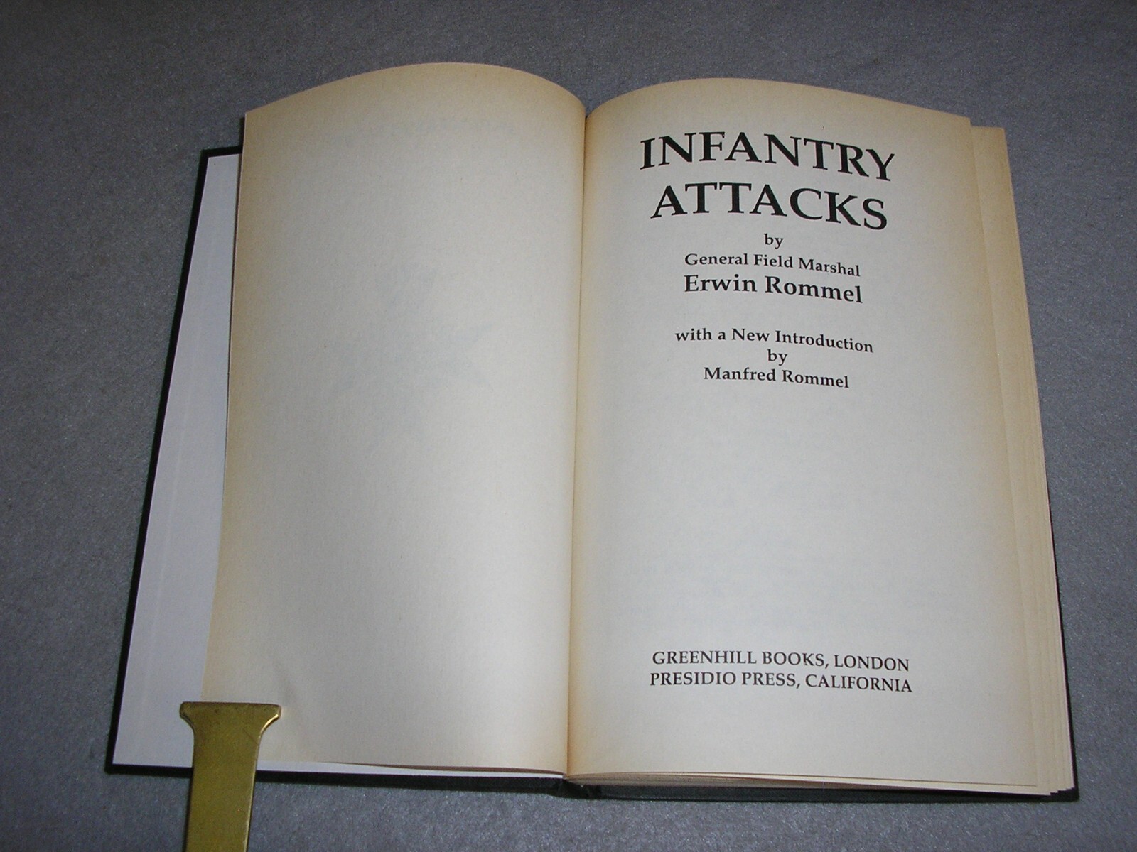 Military History Book Infantry Attacks Rommel World War I Trench Warfare 1990