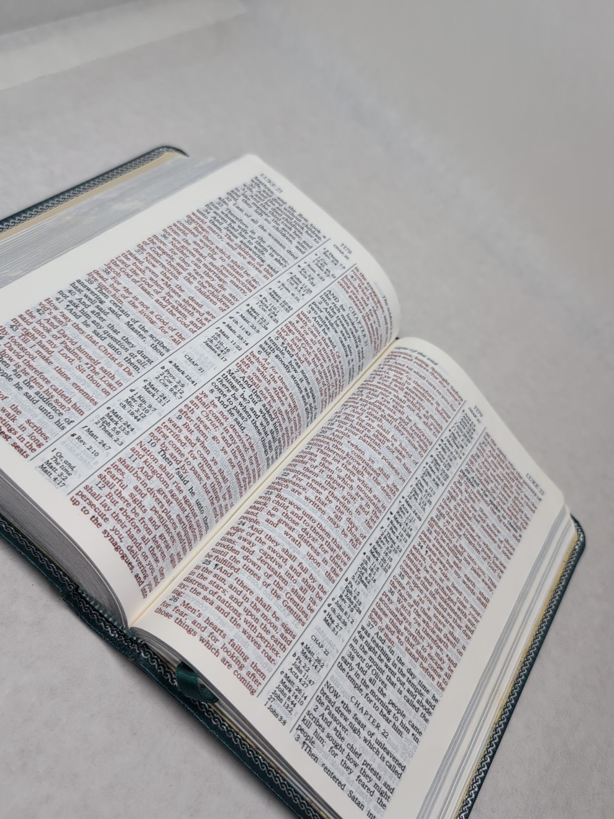 Holy Bible Nelson 595TL, Bonded Leather , Red Letter Teal, 1988