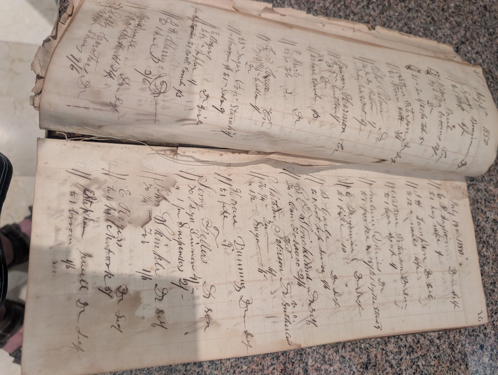 1850 To 1870 Sales Record Book