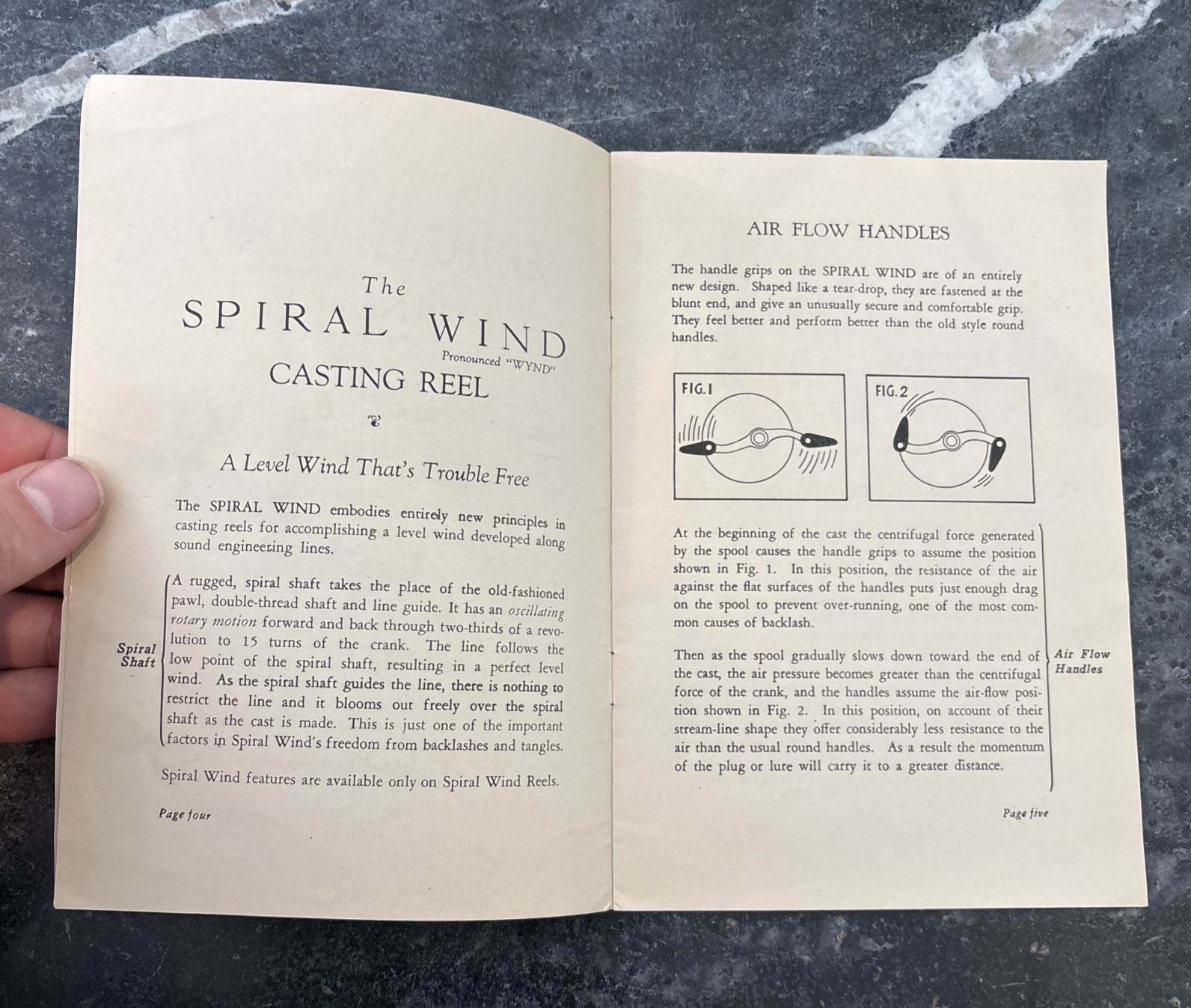 Spiral Wind Reels Catalog 1930s Rare Illustrated Fishing