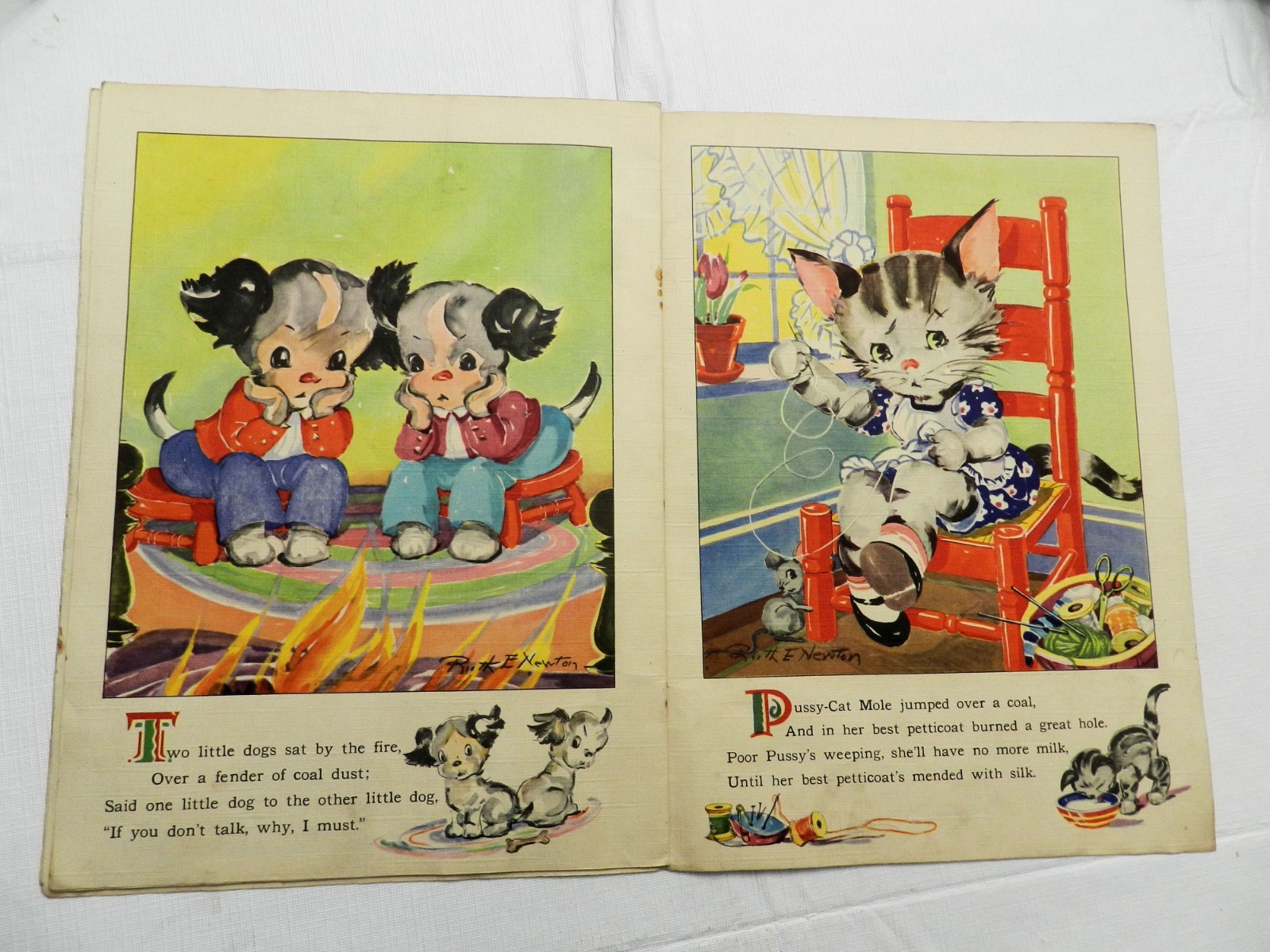1942, Animal Mother Goose by Ruth Newton #911, SB Whitman Publishing Co., F