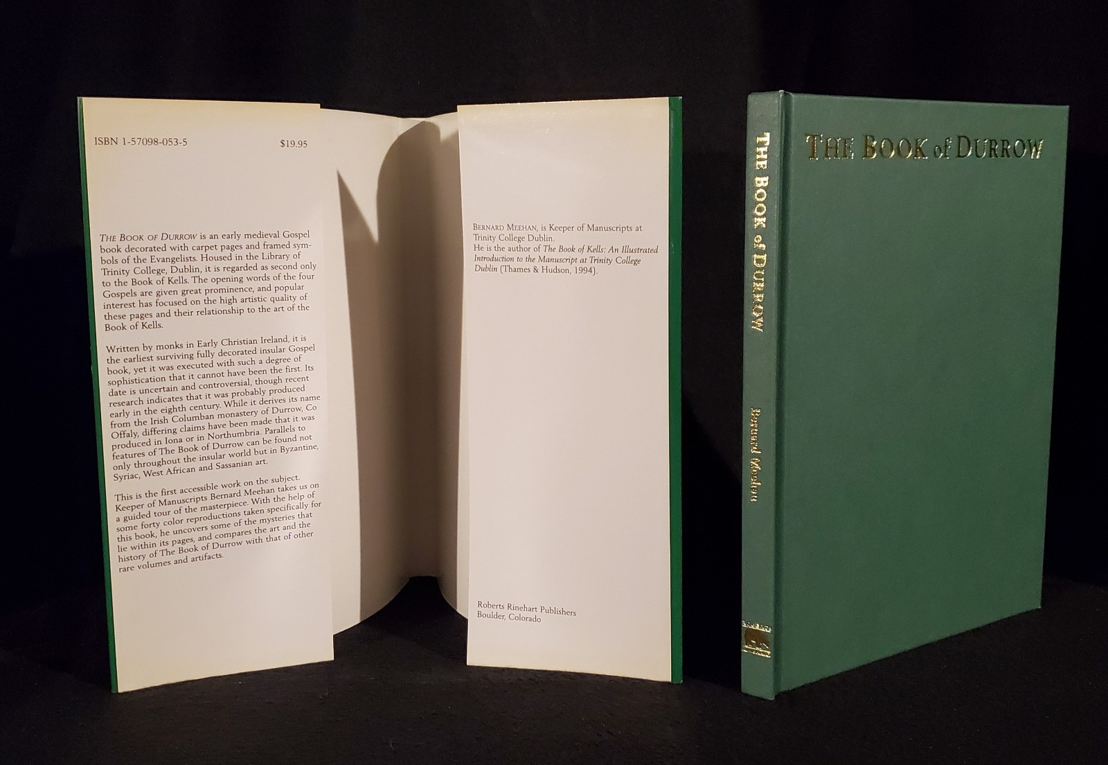 THE BOOK OF DURROW: A MEDIEVAL MASTERPIECE AT TRINITY By Bernard Meehan 1996 HC