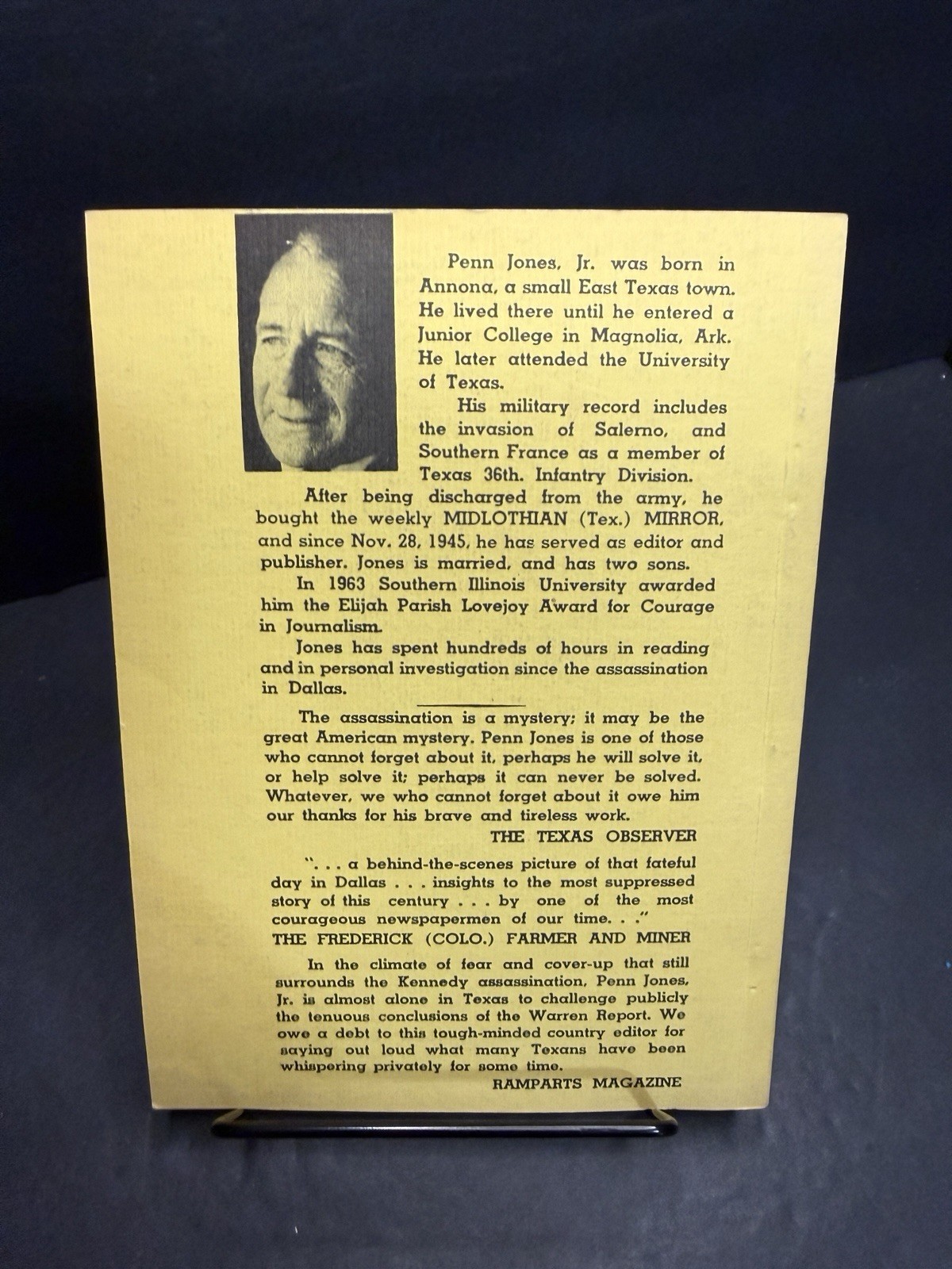 Forgive My Grief Penn Jones Jr. (Volume 1, Trade Paperback, 1966) First Printing