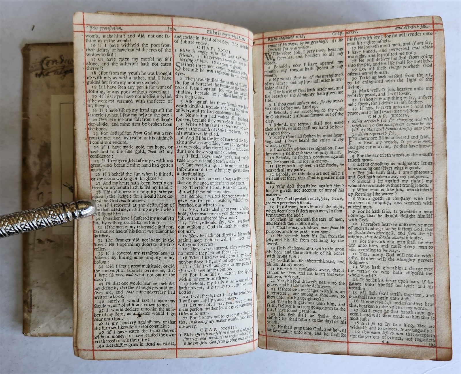 1672 BIBLE in ENGLISH antique 17th CENTURY vellum binding