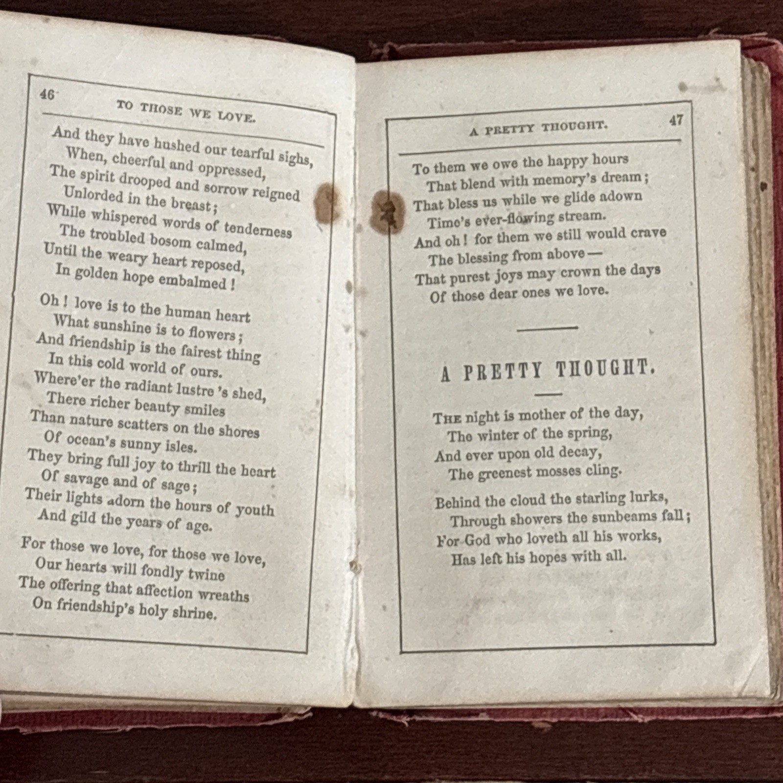 Antique “The Lady’s Token Or Gift Of Friendship”1848 Pocket Sized Literary Anual