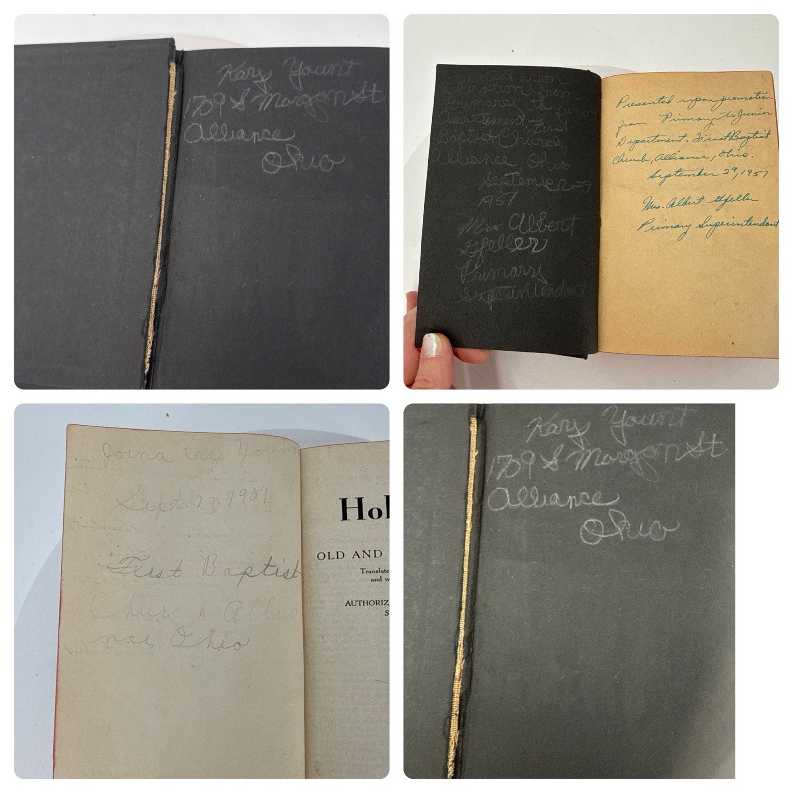 Vtg Holy Bible Self Pronouncing Edition National Bible Press KJV Bold Face Type