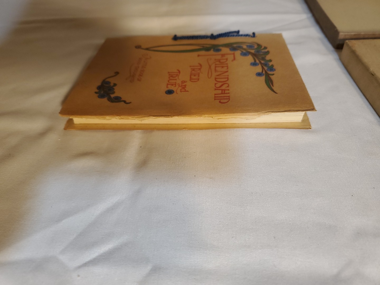 Antique 1912 Boxed Friendship Tried & True A Little Book Of Good Thoughts in Box