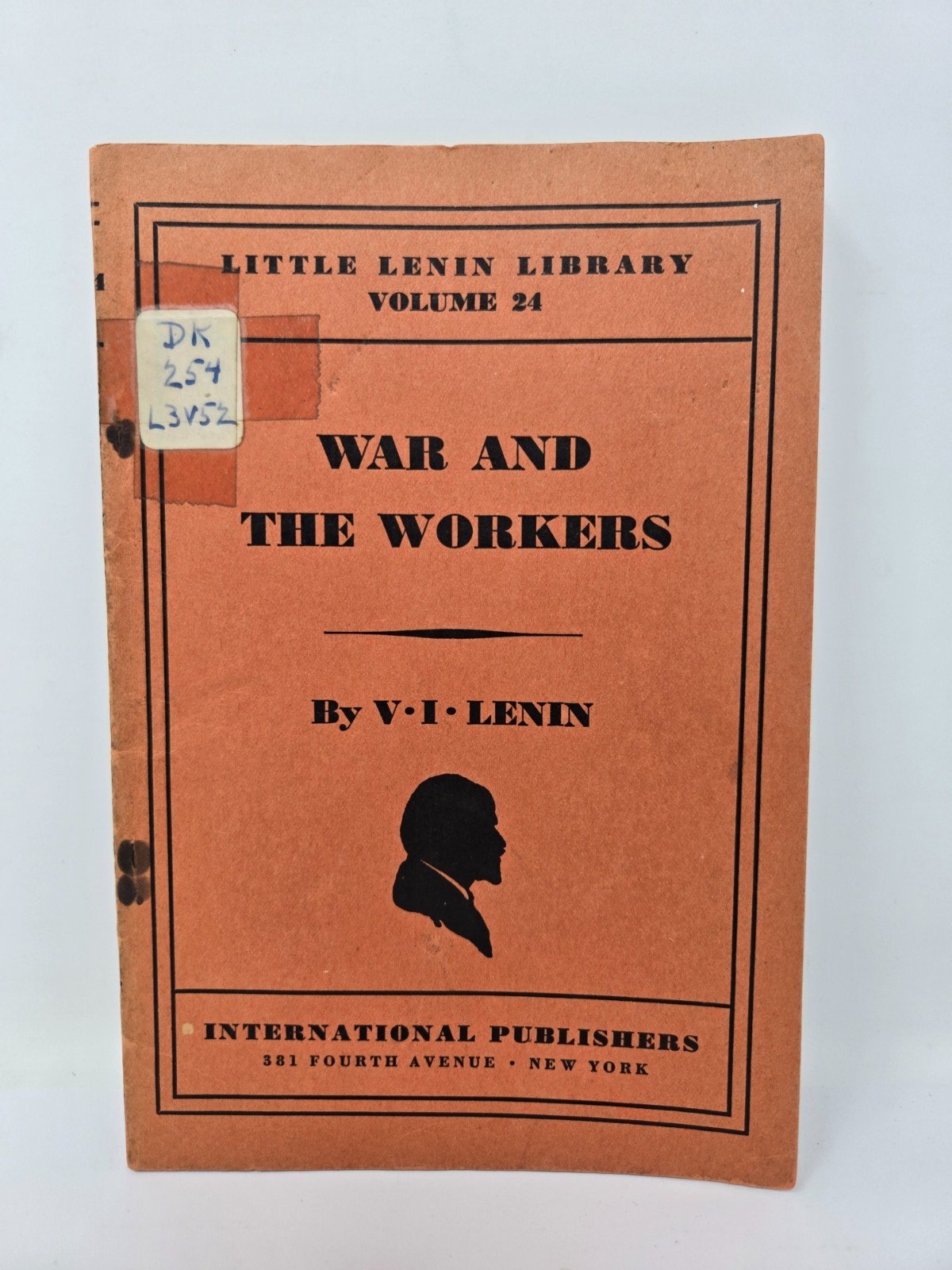 Antique 1940 Little Lenin Library Vol. 24 WAR AND THE WORKERS Book V.I. LENIN