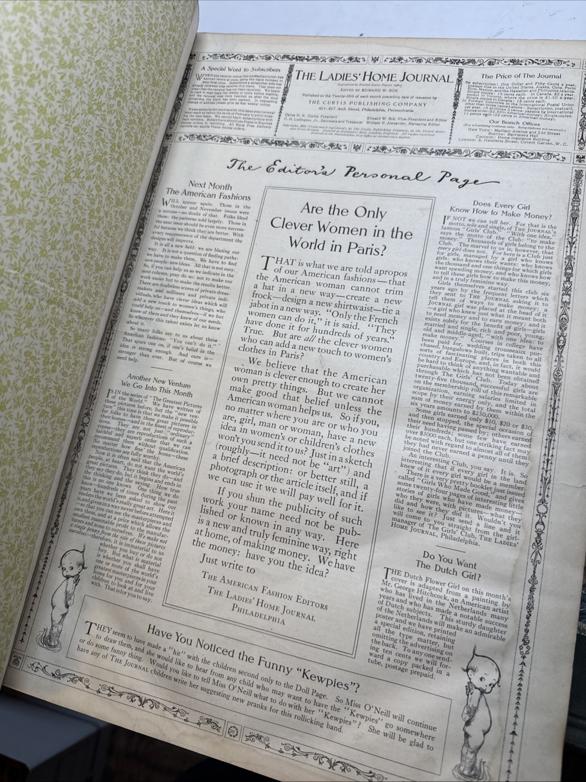 Antique Ladies’ Home Journal 1910 Full Year