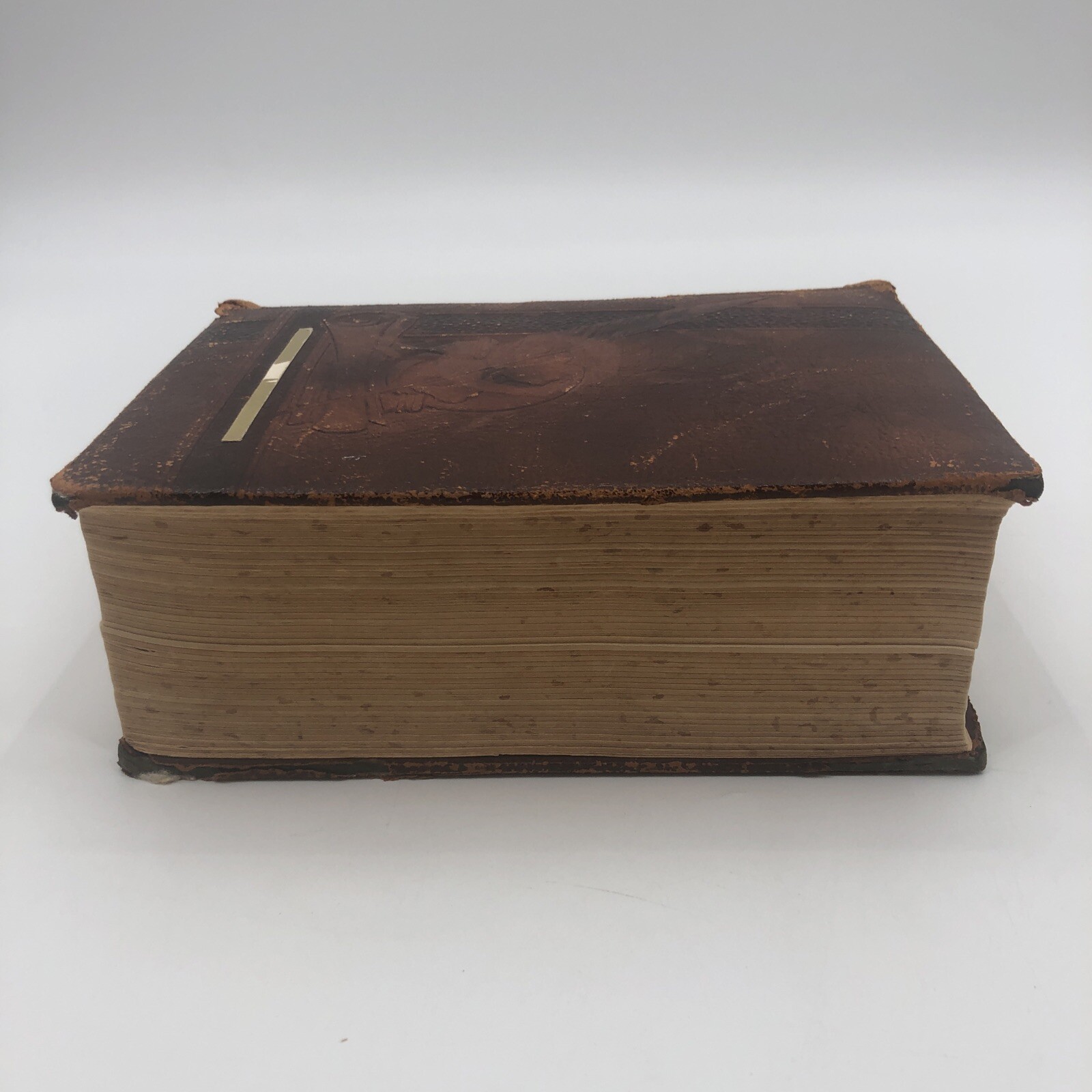 Funk and Wagnalls Practical Standard Dictionary 1945 Leather Bound Brown DAMAGED