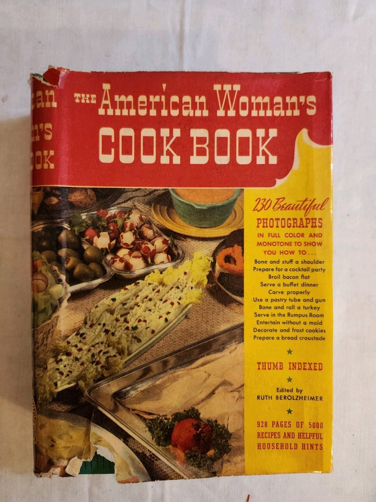 1942 The American Woman’s Cook Book with Dustcover; Ruth Berolzheimer editor