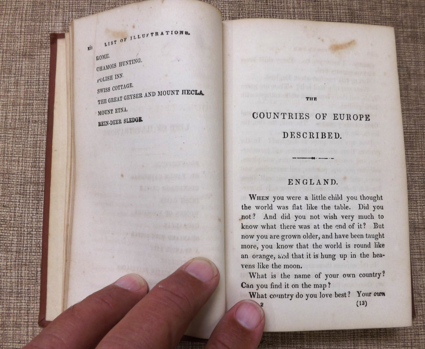 VTG. 1877 NEAR HOME THE COUNTRIES OF EUROPE DESCRIBED HB MORTIMER 320 PG ILLSTRD