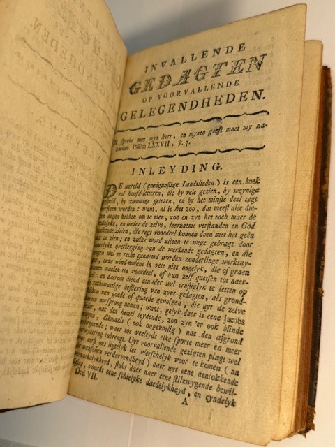 Antique 1773 Jacob Cats Dutch Book – Alle de Werken – Full Leather – Ghent