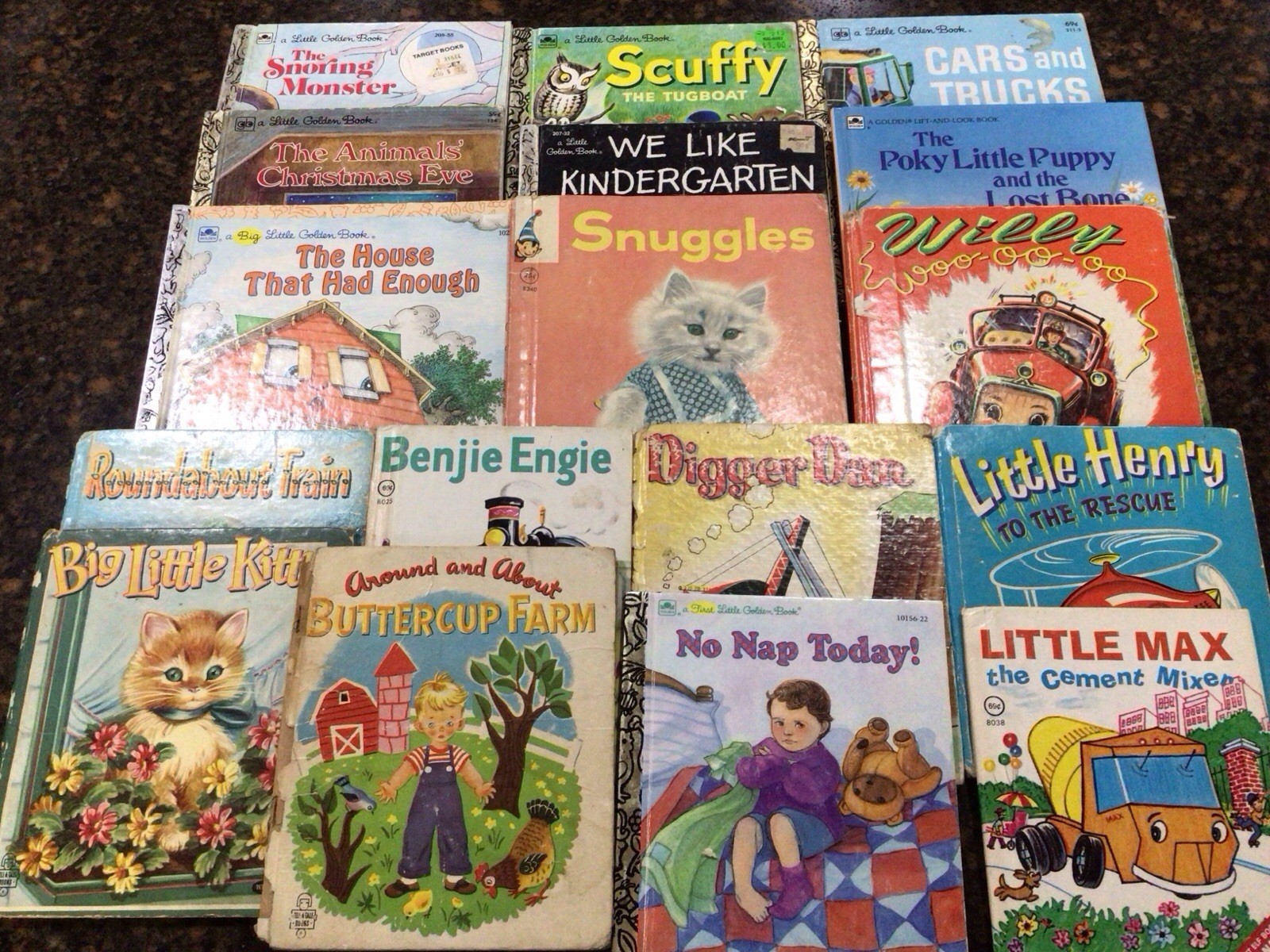 Vintage Children’s Books LOT 17 Whitman Little Golden Books & Rand McNally